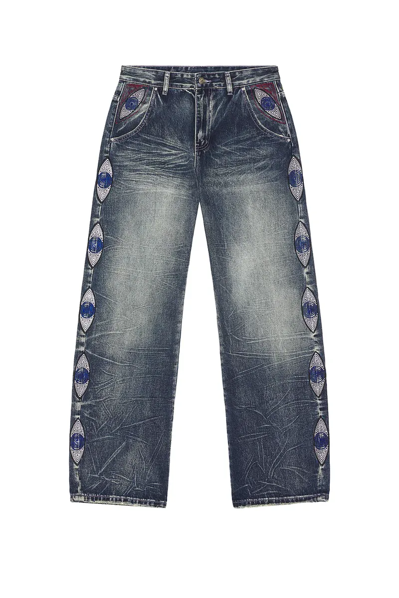 KidSuper Gemstone Eye Embroidery Jean | Thumbnail 6 KidSuper Gemstone Eye Embroidery Jean | Thumbnail 6