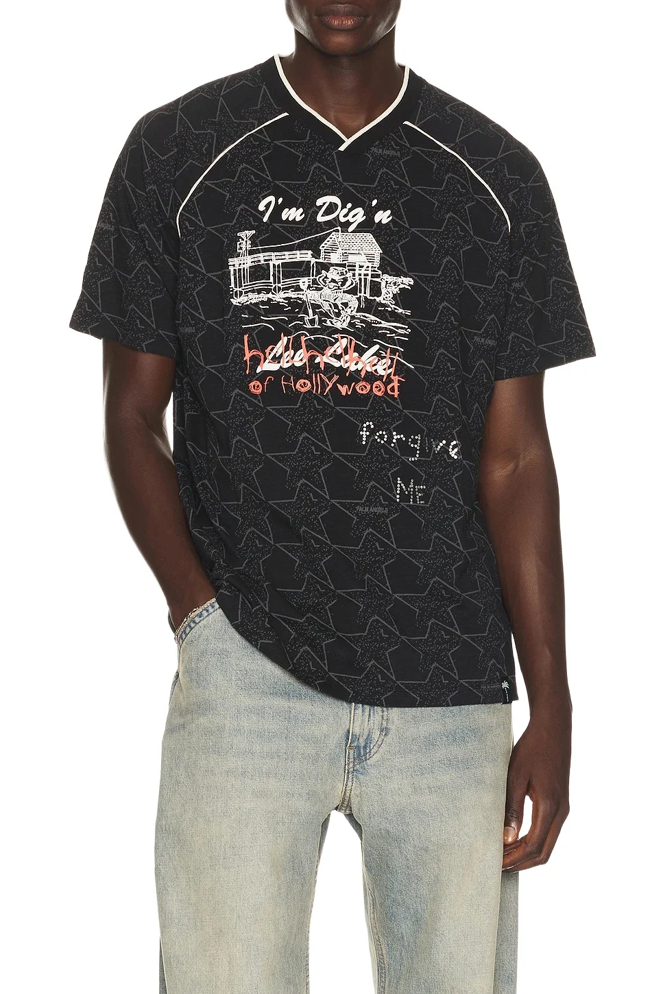 Palm Angels Starry Palm Allover Tee