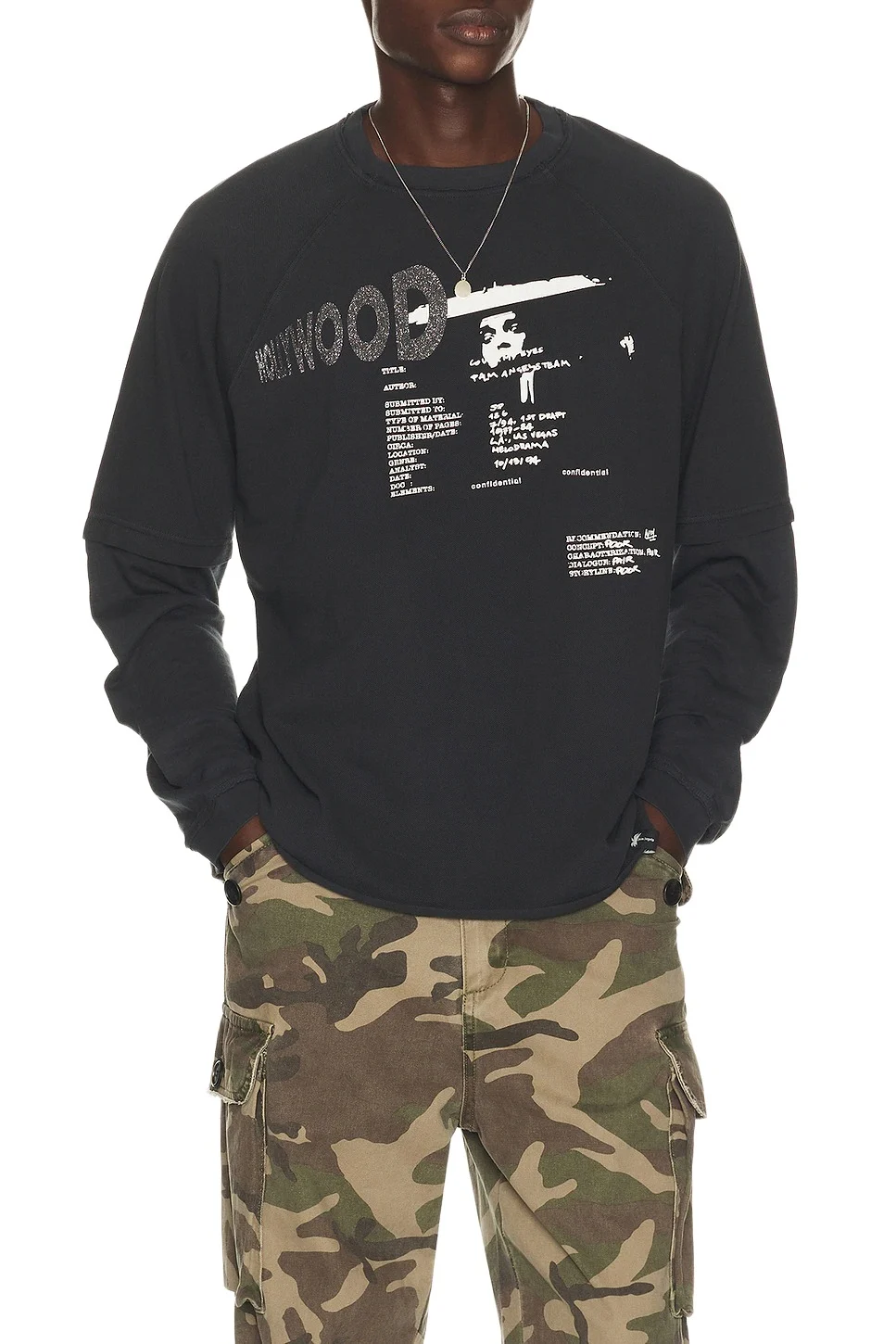 Palm Angels Neon Blvd Double Layer Long Sleeve