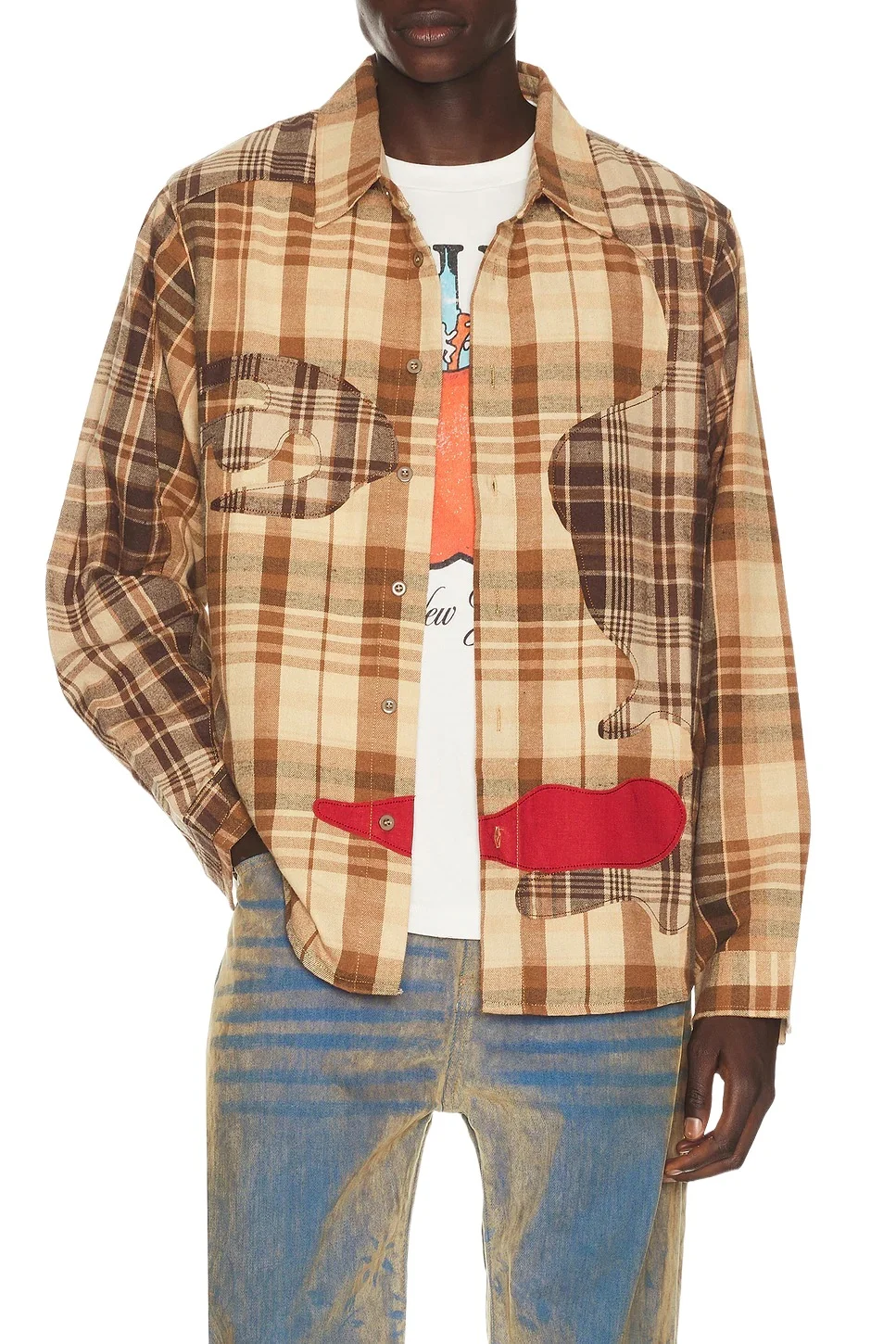 KidSuper Patchwork Face Flannel