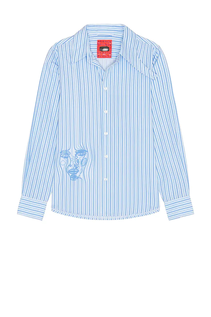 KidSuper Striped Face Button Up | Thumbnail 4 KidSuper Striped Face Button Up | Thumbnail 4