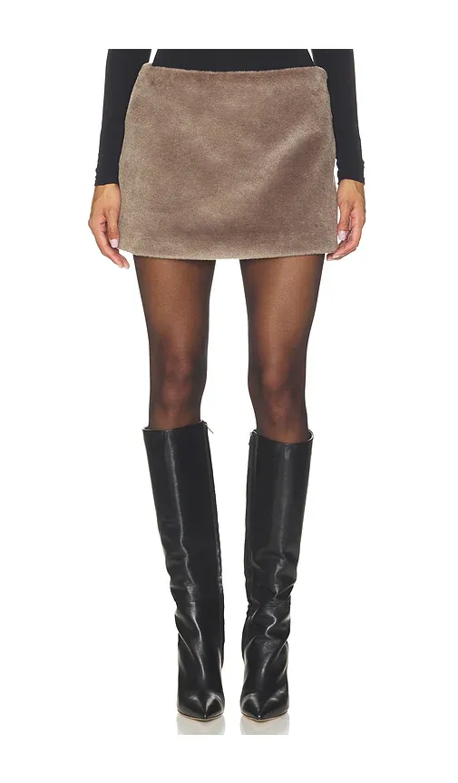 L'Academie Ellie Faux Fur Mini Skirt | Thumbnail 2 L'Academie Ellie Faux Fur Mini Skirt | Thumbnail 2