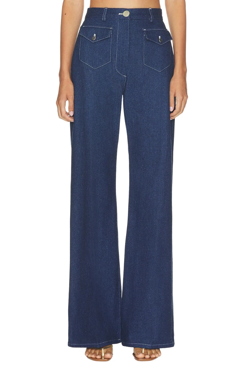 Matthew Bruch Denim Pocket Wide Leg Pant