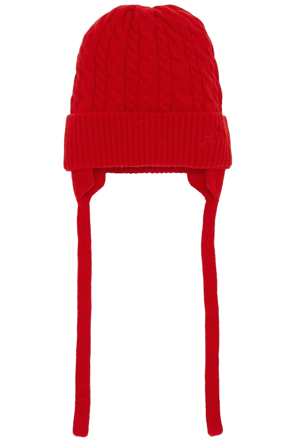 Damson Madder Cashmere Mix Turn Up Tie Beanie