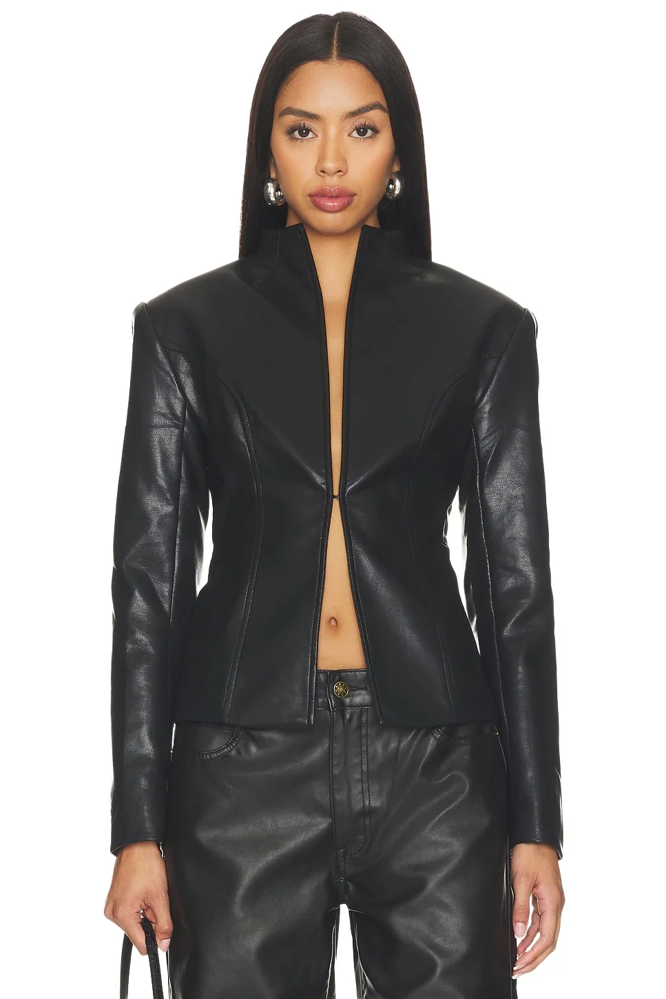 LIONESS Cosmopolitan Faux Leather Jacket