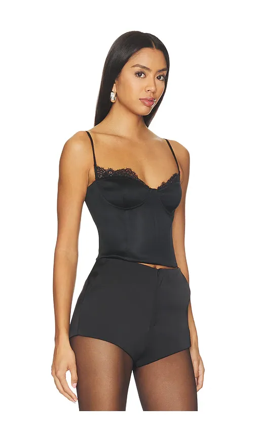 Alice + Olivia Alice + Olivia Nila Cutaway Lace Seamed Corset Top | Thumbnail 2 Alice + Olivia Alice + Olivia Nila Cutaway Lace Seamed Corset Top | Thumbnail 2