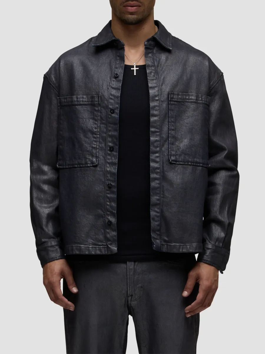 Hudson Jeans Men's Coated Overshirt | Thumbnail 4 Hudson Jeans Men's Coated Overshirt | Thumbnail 4