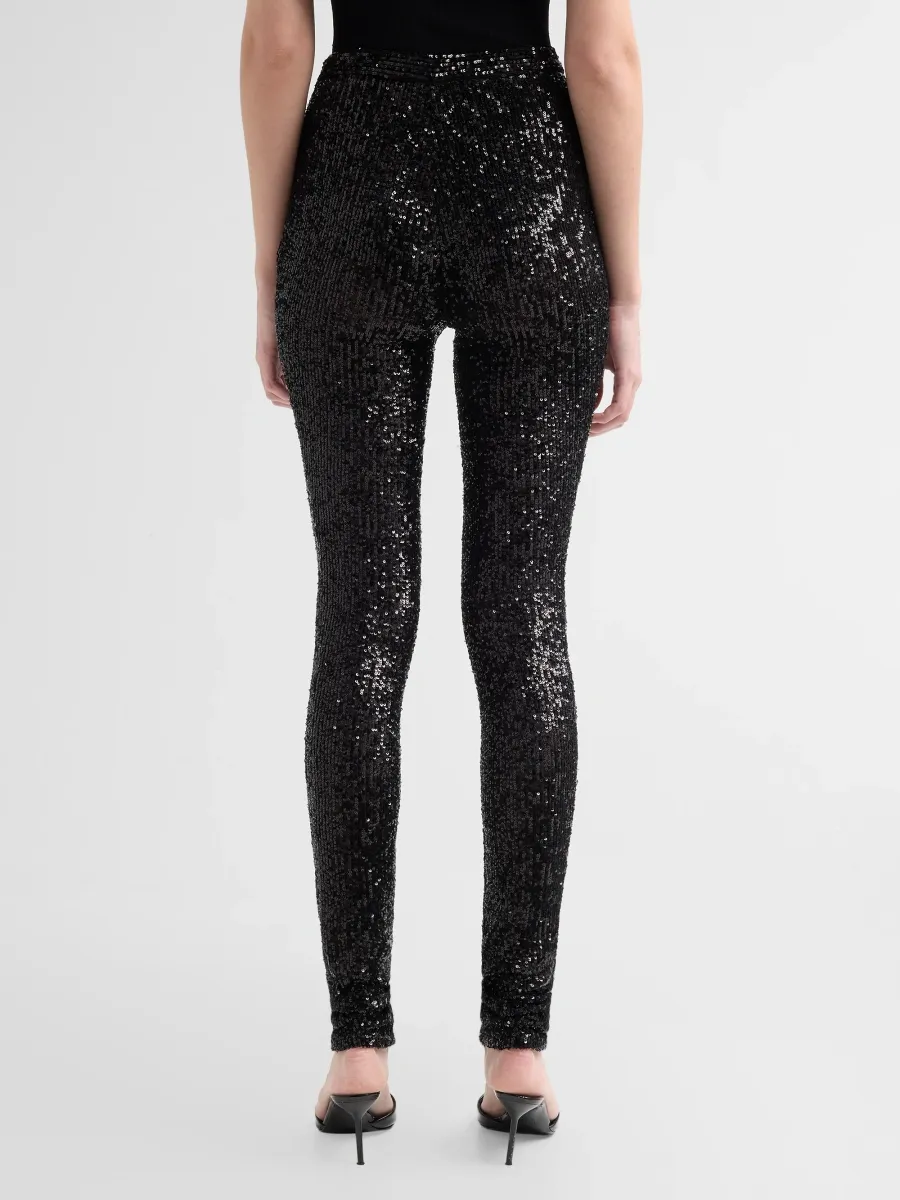 Lapointe Women's Mini Sequin Stretch Leggings | Thumbnail 3