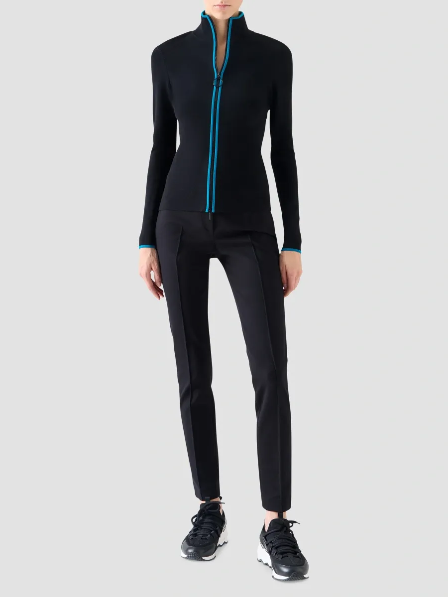 Akris punto Women's Athleisure Knit Stretch-Wool Full-Zip Cardigan | Thumbnail 2 Akris punto Women's Athleisure Knit Stretch-Wool Full-Zip Cardigan | Thumbnail 2