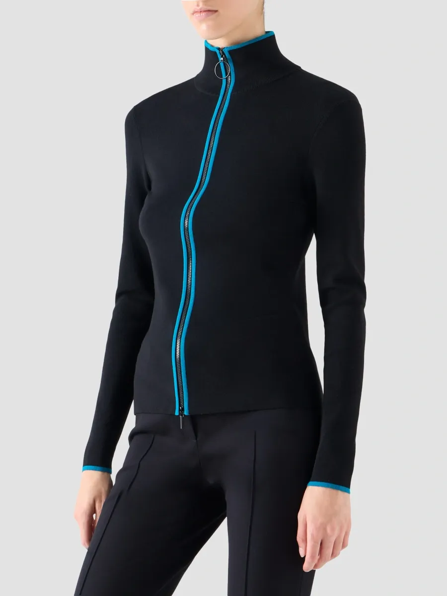 Akris punto Women's Athleisure Knit Stretch-Wool Full-Zip Cardigan | Thumbnail 6 Akris punto Women's Athleisure Knit Stretch-Wool Full-Zip Cardigan | Thumbnail 6