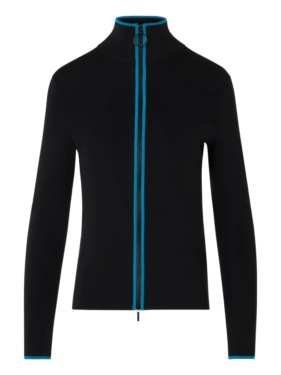 Akris punto Women's Athleisure Knit Stretch-Wool Full-Zip Cardigan