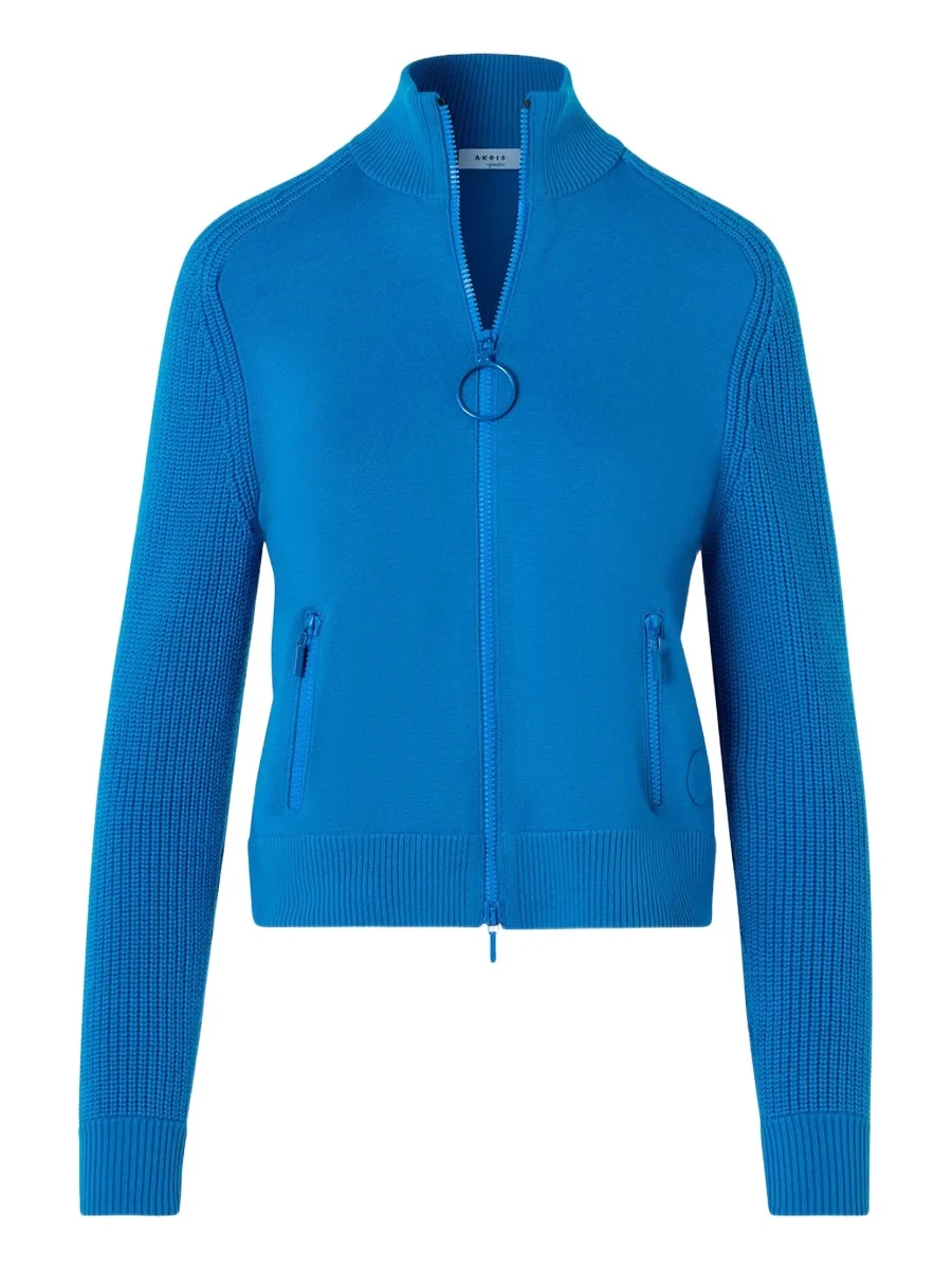 Women's Rib-Knit Virgin Wool-Blend Cardigan Women's Rib-Knit Virgin Wool-Blend Cardigan