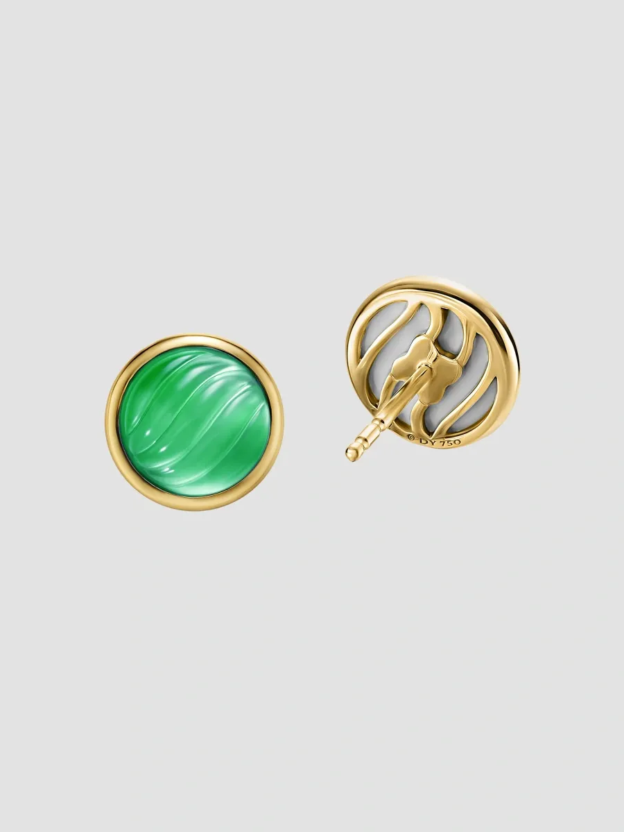 David Yurman Women's Sculpted Cable Stud Earrings in 18K Yellow Gold | Thumbnail 2 David Yurman Women's Sculpted Cable Stud Earrings in 18K Yellow Gold | Thumbnail 2