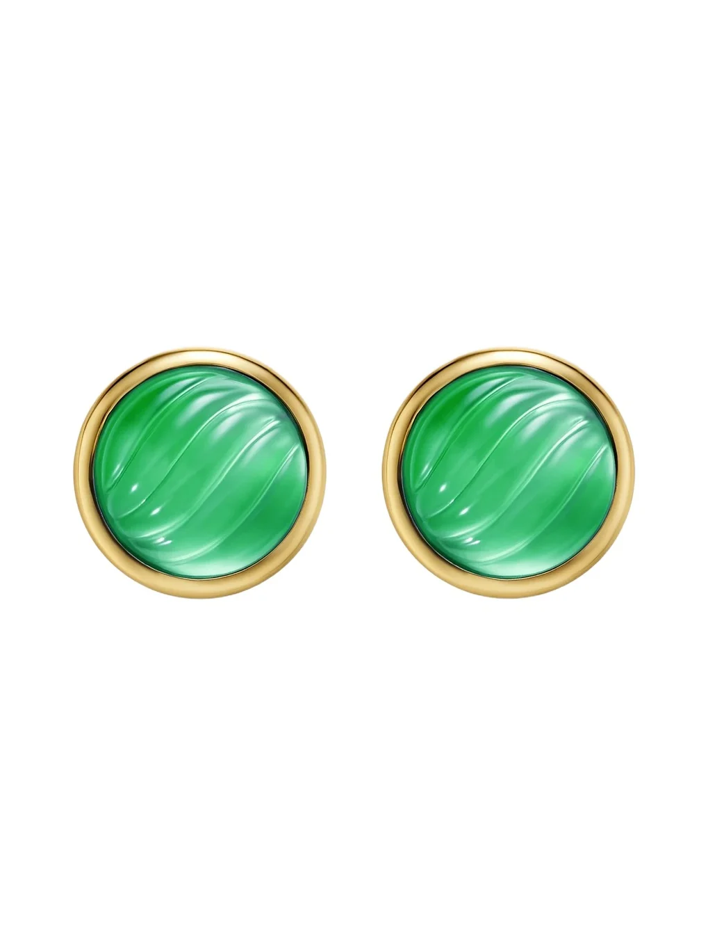 Women's Sculpted Cable Stud Earrings in 18K Yellow Gold