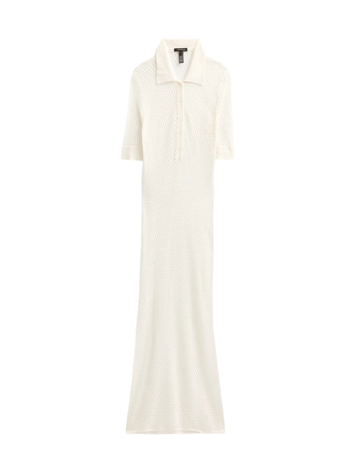 Women's High Summer Silk Crochet Polo Dress
