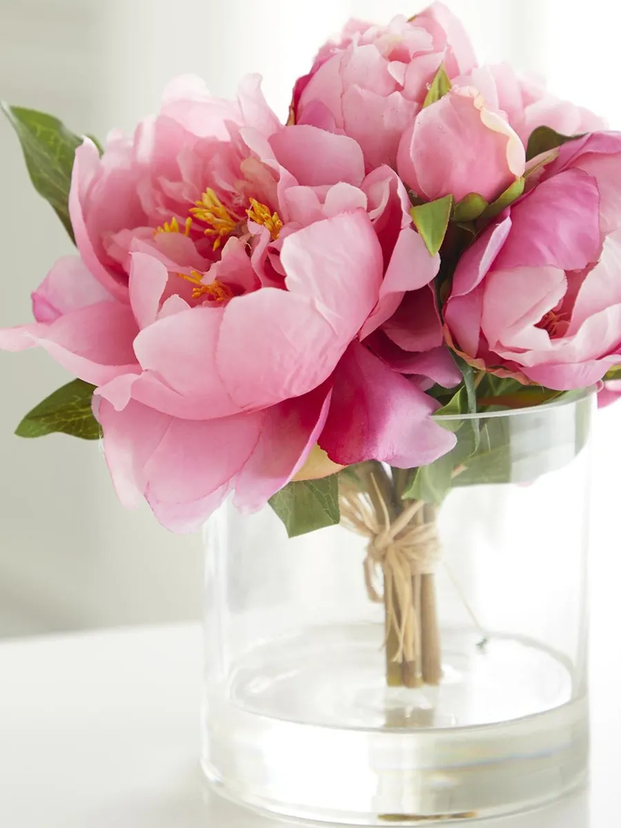 TC Floral Artificial Fresh Cut Peonies Floral Arrangement | Thumbnail 2