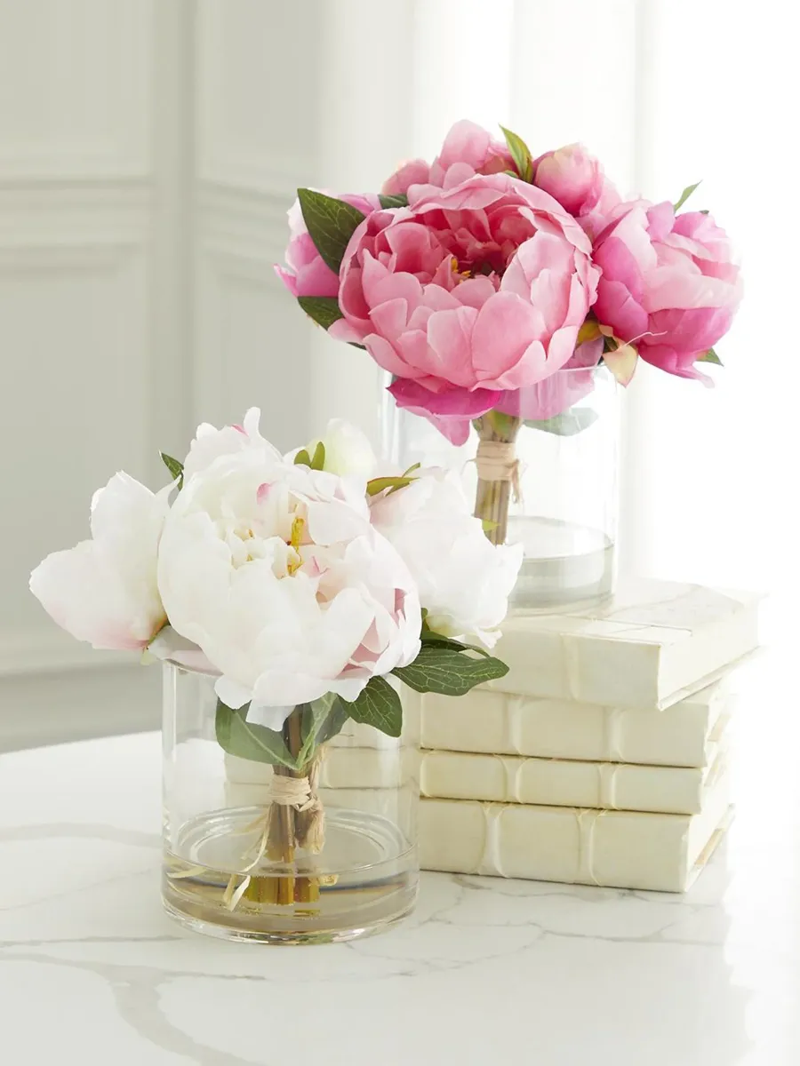 TC Floral Artificial Fresh Cut Peonies Floral Arrangement | Thumbnail 3