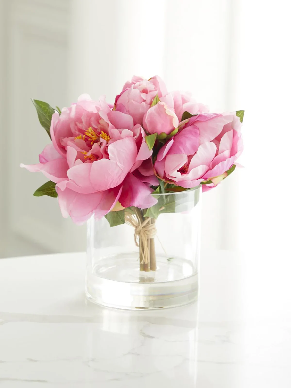 TC Floral Artificial Fresh Cut Peonies Floral Arrangement