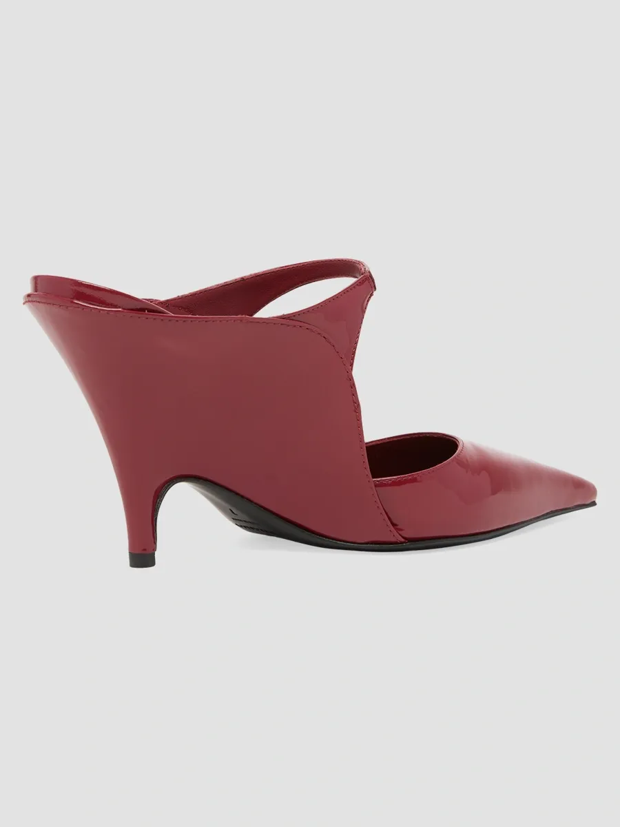 Ferragamo Women's Jasir 95MM Patent Leather Stiletto Mules | Thumbnail 3 Ferragamo Women's Jasir 95MM Patent Leather Stiletto Mules | Thumbnail 3