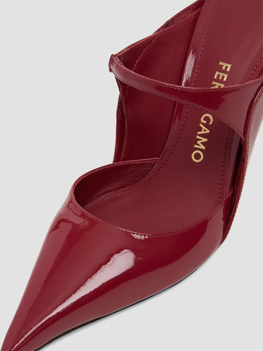 Ferragamo Women's Jasir 95MM Patent Leather Stiletto Mules | Thumbnail 5 Ferragamo Women's Jasir 95MM Patent Leather Stiletto Mules | Thumbnail 5