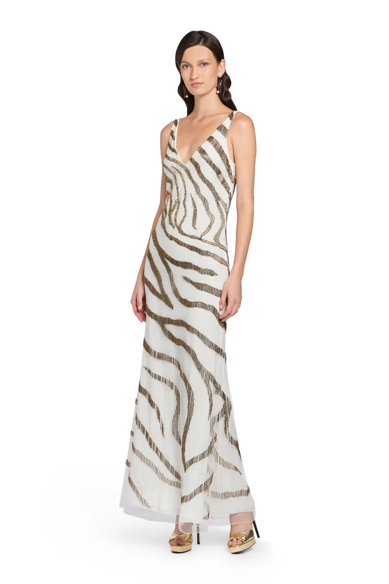 Roberto Cavalli Zebra bead embroidered gown | Thumbnail 2