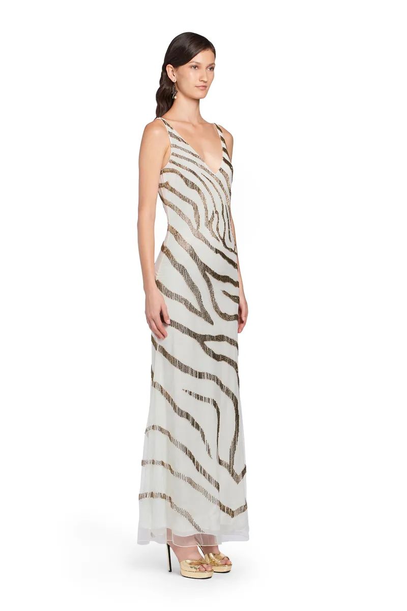 Roberto Cavalli Zebra bead embroidered gown | Thumbnail 3