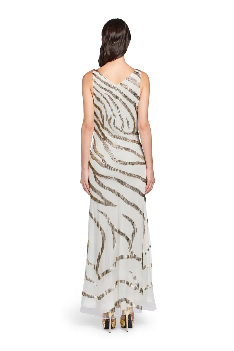Roberto Cavalli Zebra bead embroidered gown | Thumbnail 4