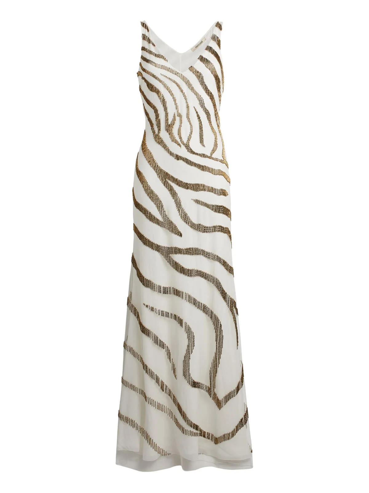 Zebra bead embroidered gown Zebra bead embroidered gown