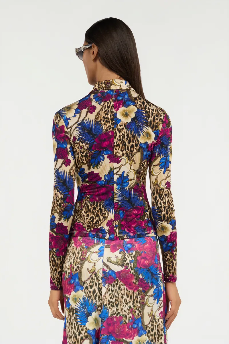 Roberto Cavalli Flower Leopard Print Shirt | Thumbnail 3 Roberto Cavalli Flower Leopard Print Shirt | Thumbnail 3