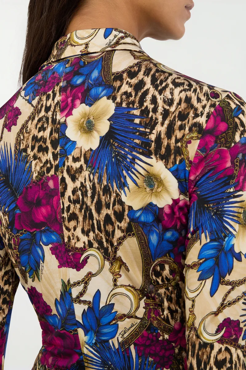 Roberto Cavalli Flower Leopard Print Shirt | Thumbnail 5 Roberto Cavalli Flower Leopard Print Shirt | Thumbnail 5