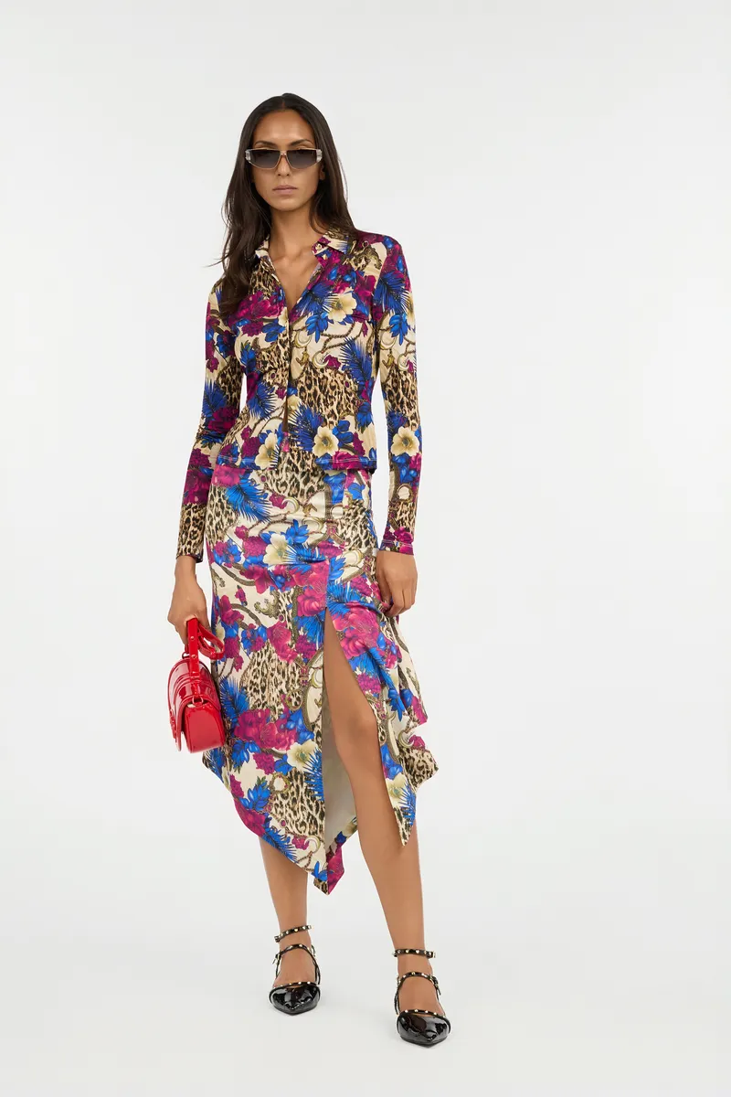 Roberto Cavalli Flower Leopard Print Shirt | Thumbnail 6 Roberto Cavalli Flower Leopard Print Shirt | Thumbnail 6