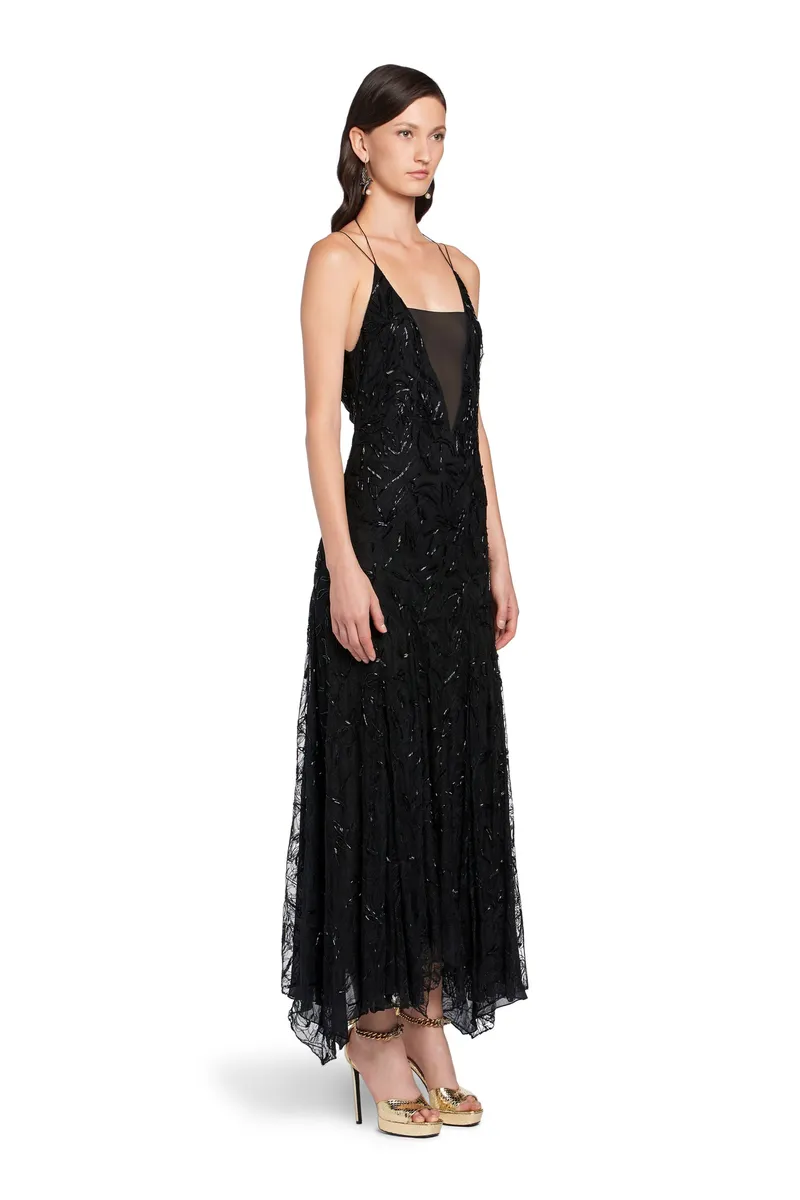 Roberto Cavalli Black Iris embroidered evening dress | Thumbnail 3 Roberto Cavalli Black Iris embroidered evening dress | Thumbnail 3