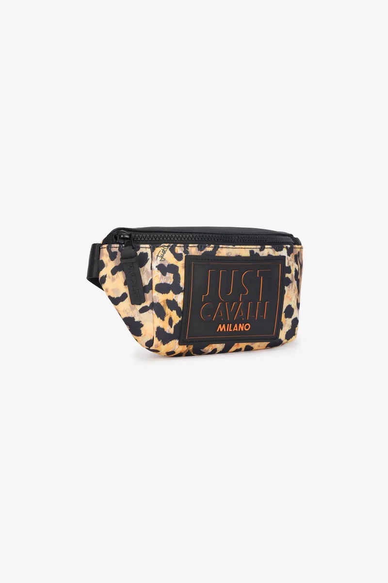 Roberto Cavalli Leopard Print Belt Bag With Logo Patch | Thumbnail 6 Roberto Cavalli Leopard Print Belt Bag With Logo Patch | Thumbnail 6