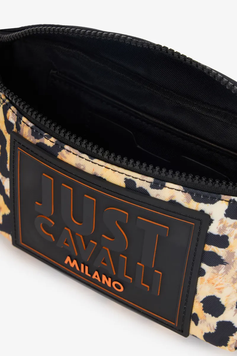 Roberto Cavalli Leopard Print Belt Bag With Logo Patch | Thumbnail 7 Roberto Cavalli Leopard Print Belt Bag With Logo Patch | Thumbnail 7