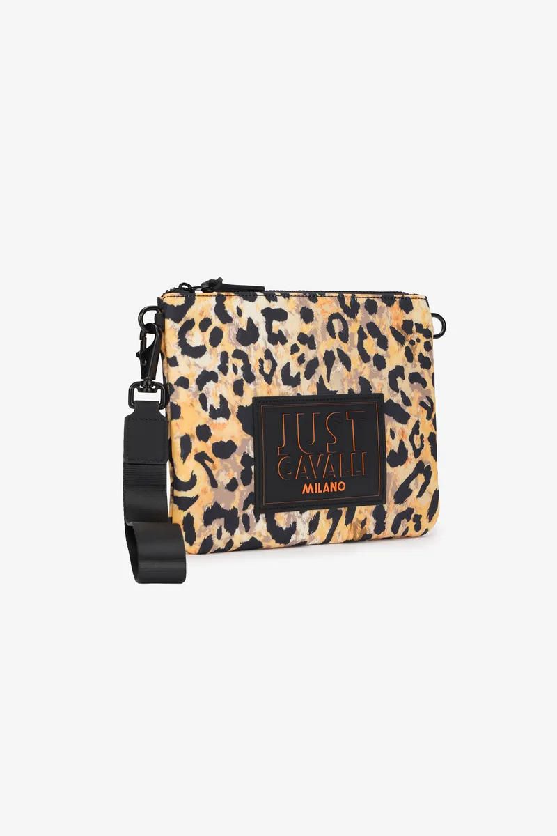Roberto Cavalli Leopard Print Clutch Bag With Wrist Strap | Thumbnail 6 Roberto Cavalli Leopard Print Clutch Bag With Wrist Strap | Thumbnail 6