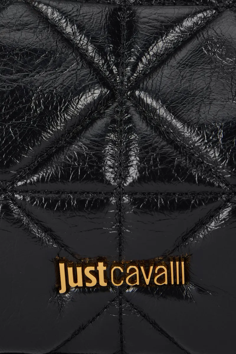Roberto Cavalli Black Quilted Shoulder Bag With Buckles | Thumbnail 4 Roberto Cavalli Black Quilted Shoulder Bag With Buckles | Thumbnail 4