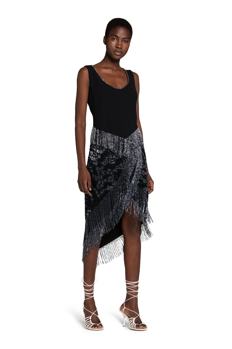 Roberto Cavalli Fringed Bead-Embellished Dress | Thumbnail 2 Roberto Cavalli Fringed Bead-Embellished Dress | Thumbnail 2