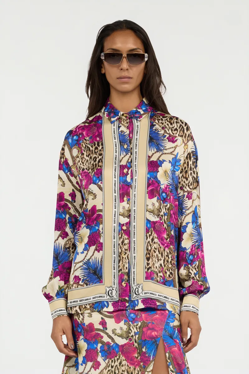 Roberto Cavalli Flower Leopard Print Shirt | Thumbnail 2 Roberto Cavalli Flower Leopard Print Shirt | Thumbnail 2