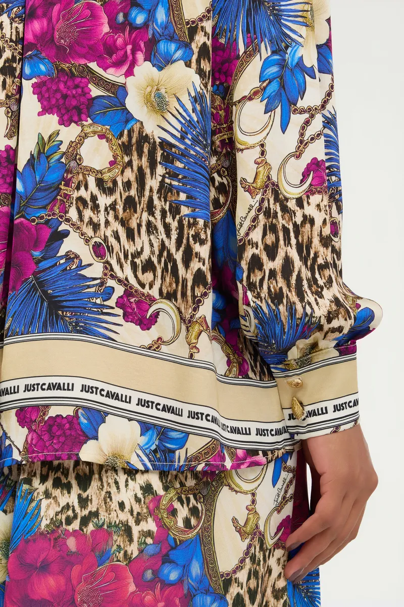 Roberto Cavalli Flower Leopard Print Shirt | Thumbnail 5 Roberto Cavalli Flower Leopard Print Shirt | Thumbnail 5