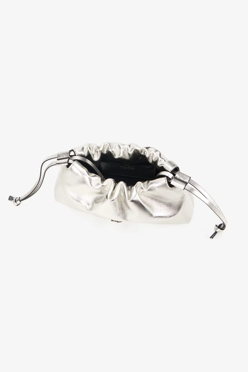 Roberto Cavalli Silver Drawstring Shoulder Bag With RC Monogram | Thumbnail 5 Roberto Cavalli Silver Drawstring Shoulder Bag With RC Monogram | Thumbnail 5
