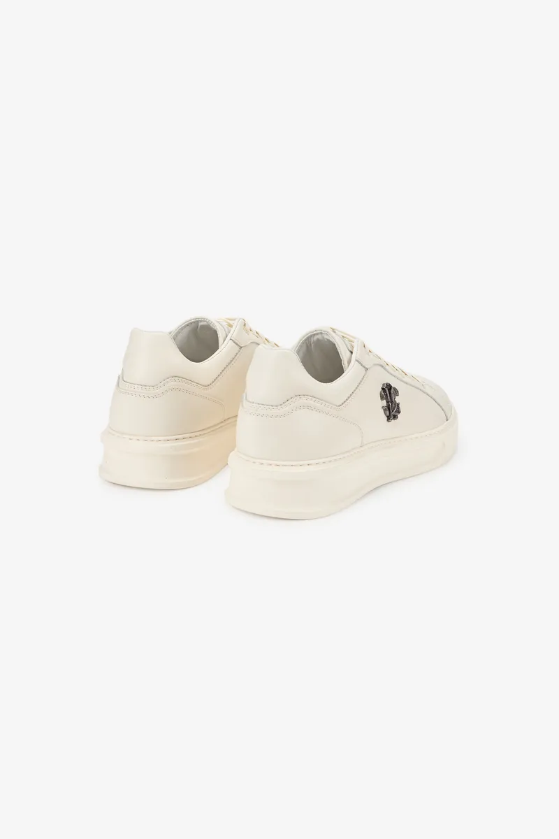 Roberto Cavalli Ivory Sneakers With RC Monogram | Thumbnail 3