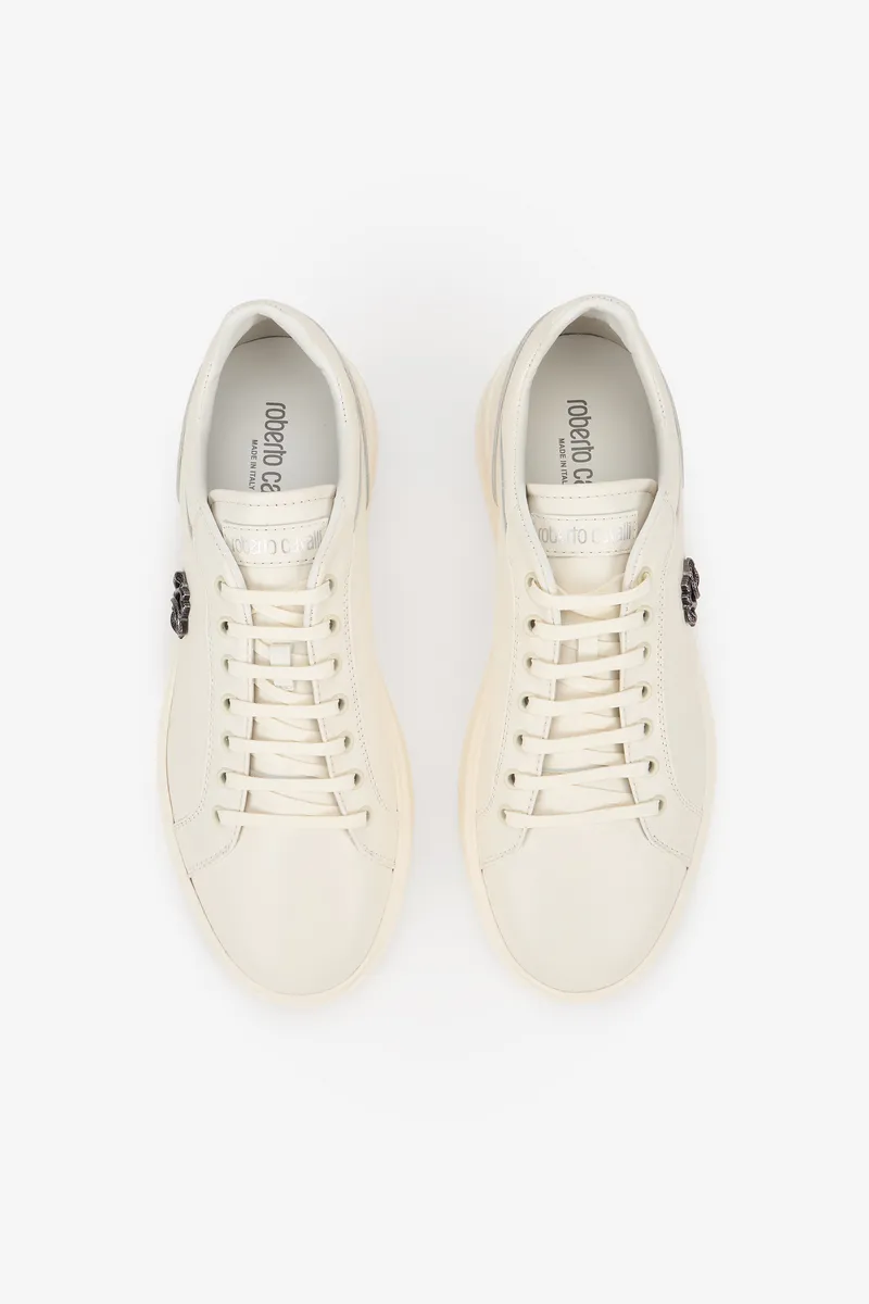 Roberto Cavalli Ivory Sneakers With RC Monogram | Thumbnail 4