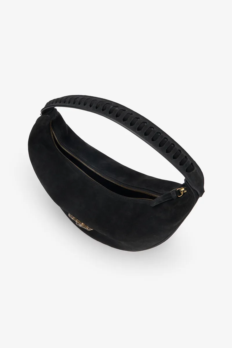 Roberto Cavalli Black Soft Shoulder Bag With RC Monogram | Thumbnail 5 Roberto Cavalli Black Soft Shoulder Bag With RC Monogram | Thumbnail 5