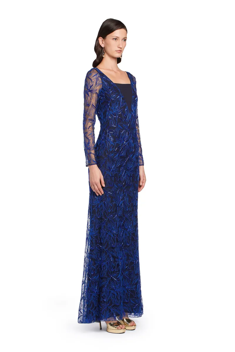 Roberto Cavalli Blue layered lace gown | Thumbnail 3 Roberto Cavalli Blue layered lace gown | Thumbnail 3