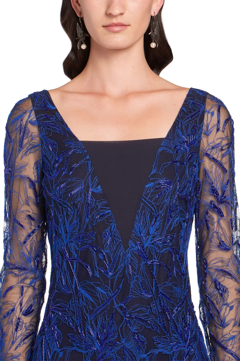 Roberto Cavalli Blue layered lace gown | Thumbnail 5 Roberto Cavalli Blue layered lace gown | Thumbnail 5