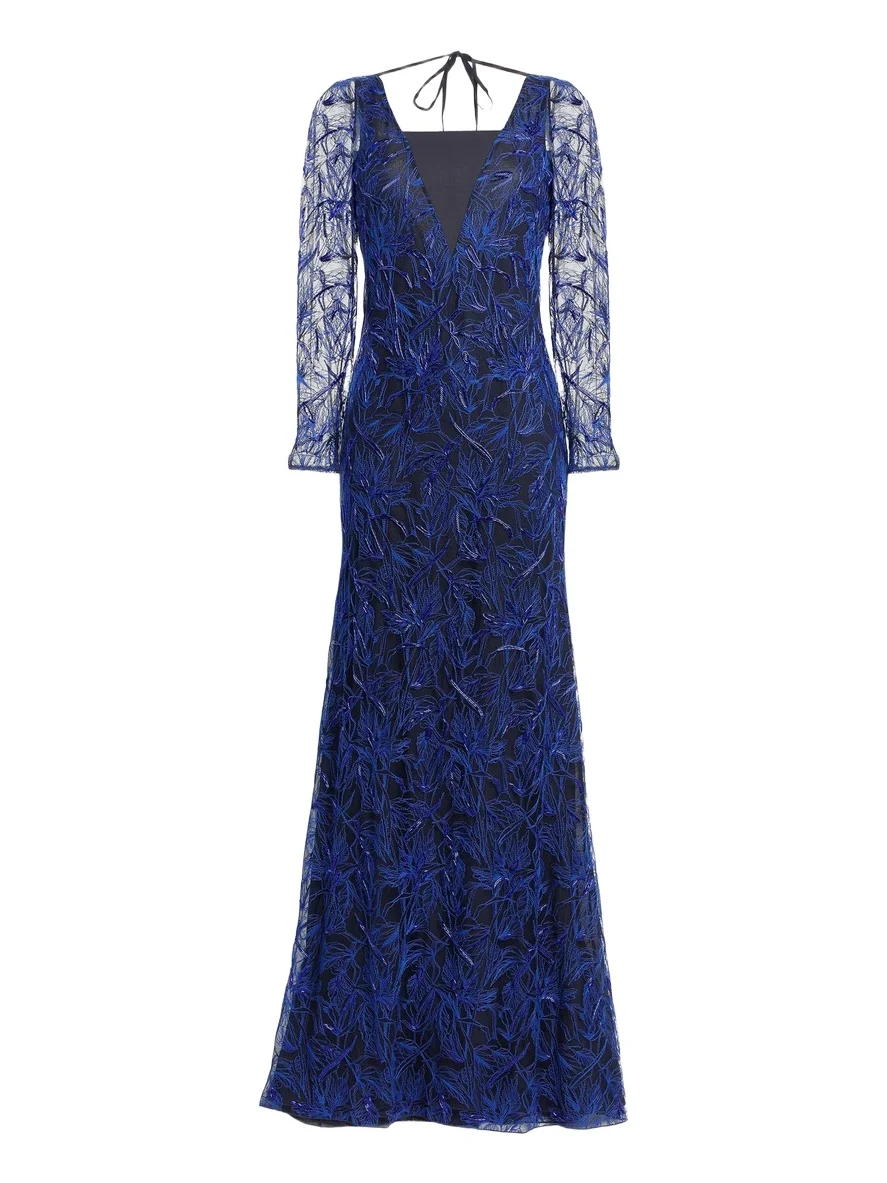 Blue layered lace gown Blue layered lace gown