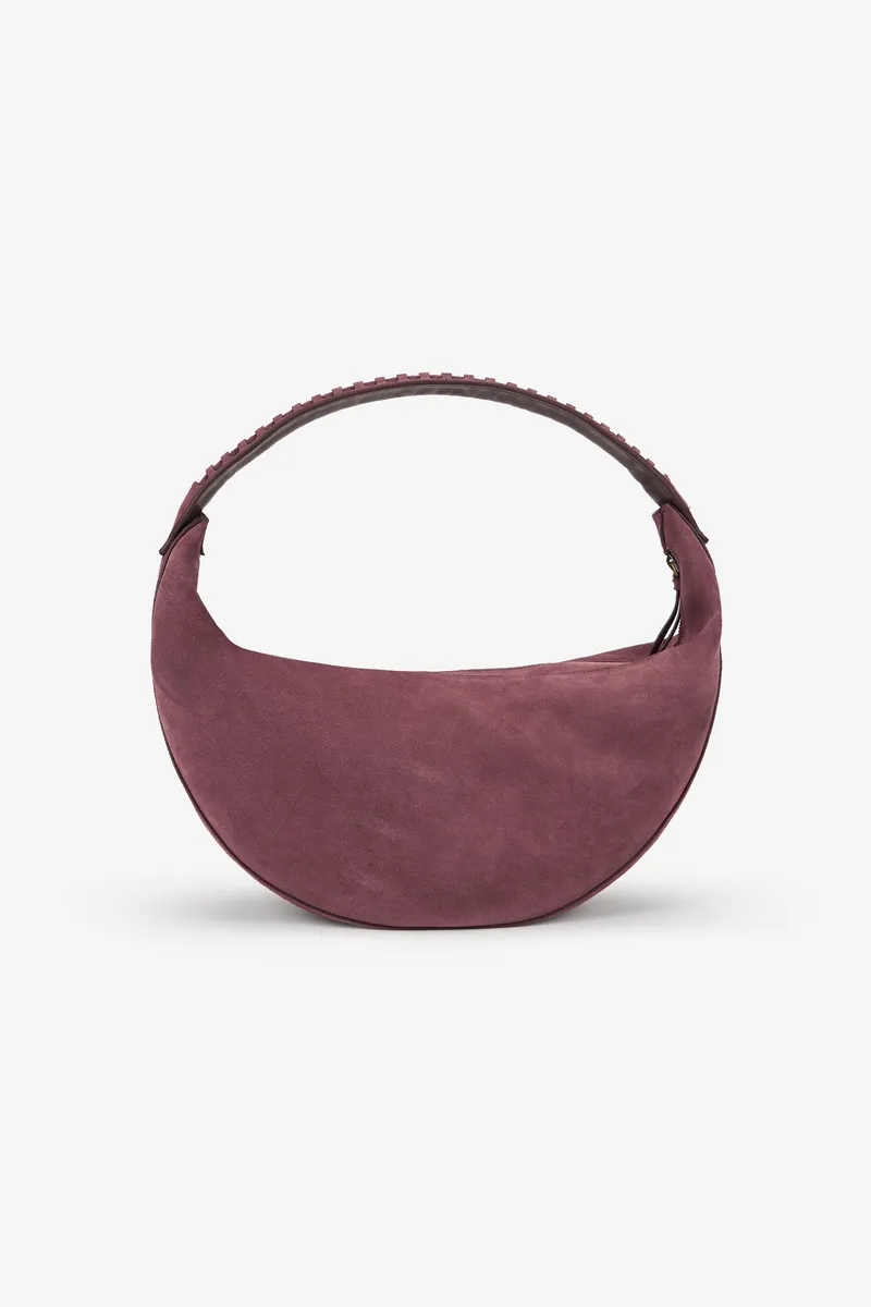 Roberto Cavalli Burgundy Soft Shoulder Bag With RC Monogram | Thumbnail 4
