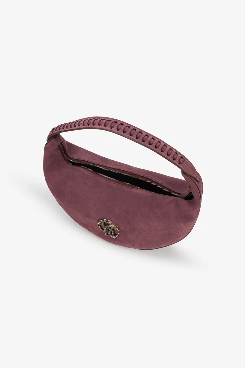 Roberto Cavalli Burgundy Soft Shoulder Bag With RC Monogram | Thumbnail 5