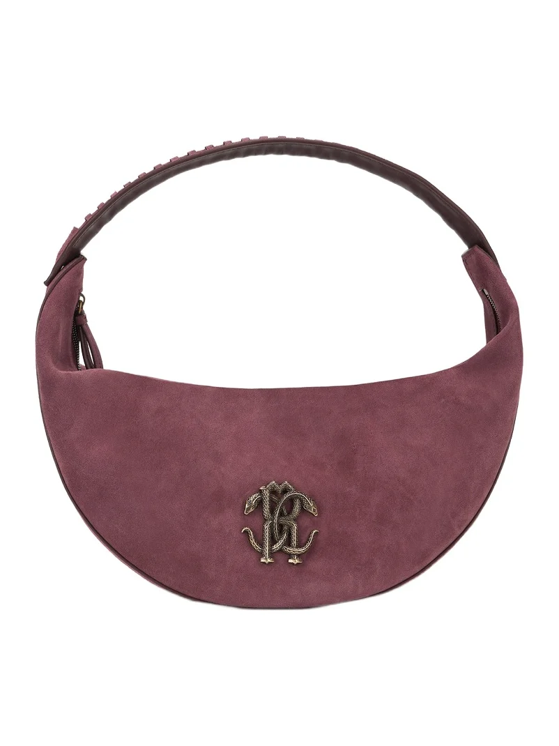 Burgundy Soft Shoulder Bag With RC Monogram Burgundy Soft Shoulder Bag With RC Monogram