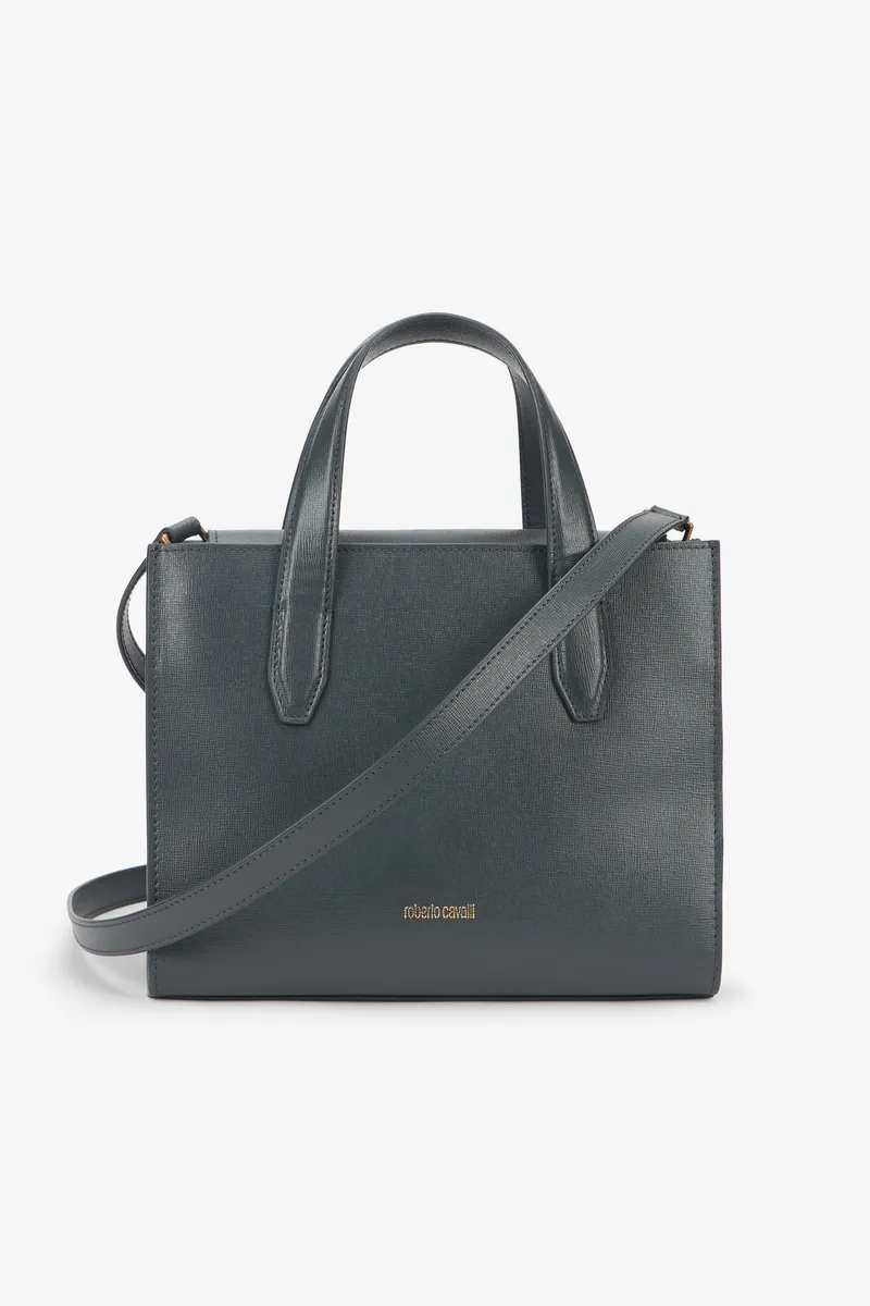Roberto Cavalli Slate Grey Shoulder Bag With RC Monogram | Thumbnail 3